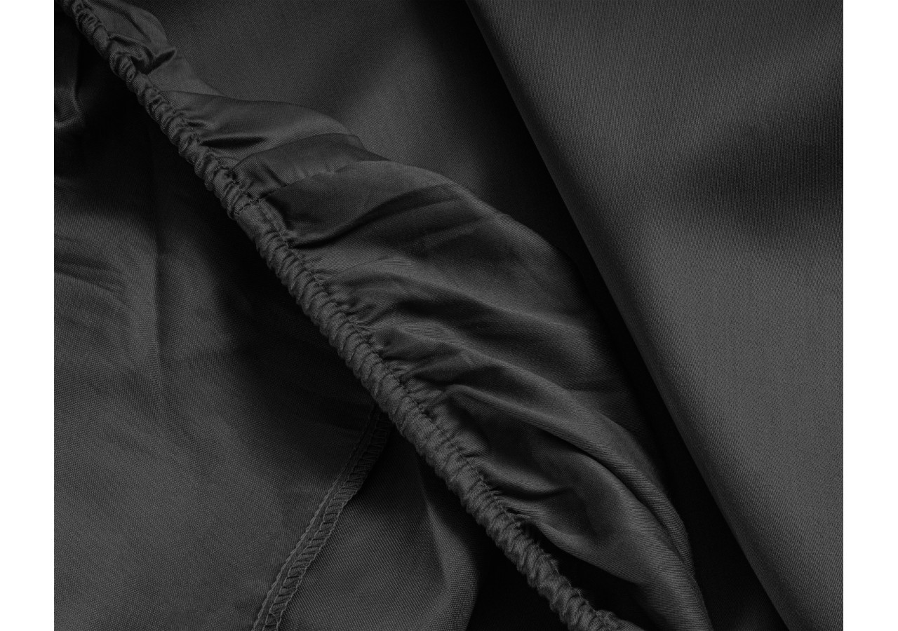 Housse de Matelas Satin Noir - 90 x 200 cm - 15020947 - Primaviera Deluxe