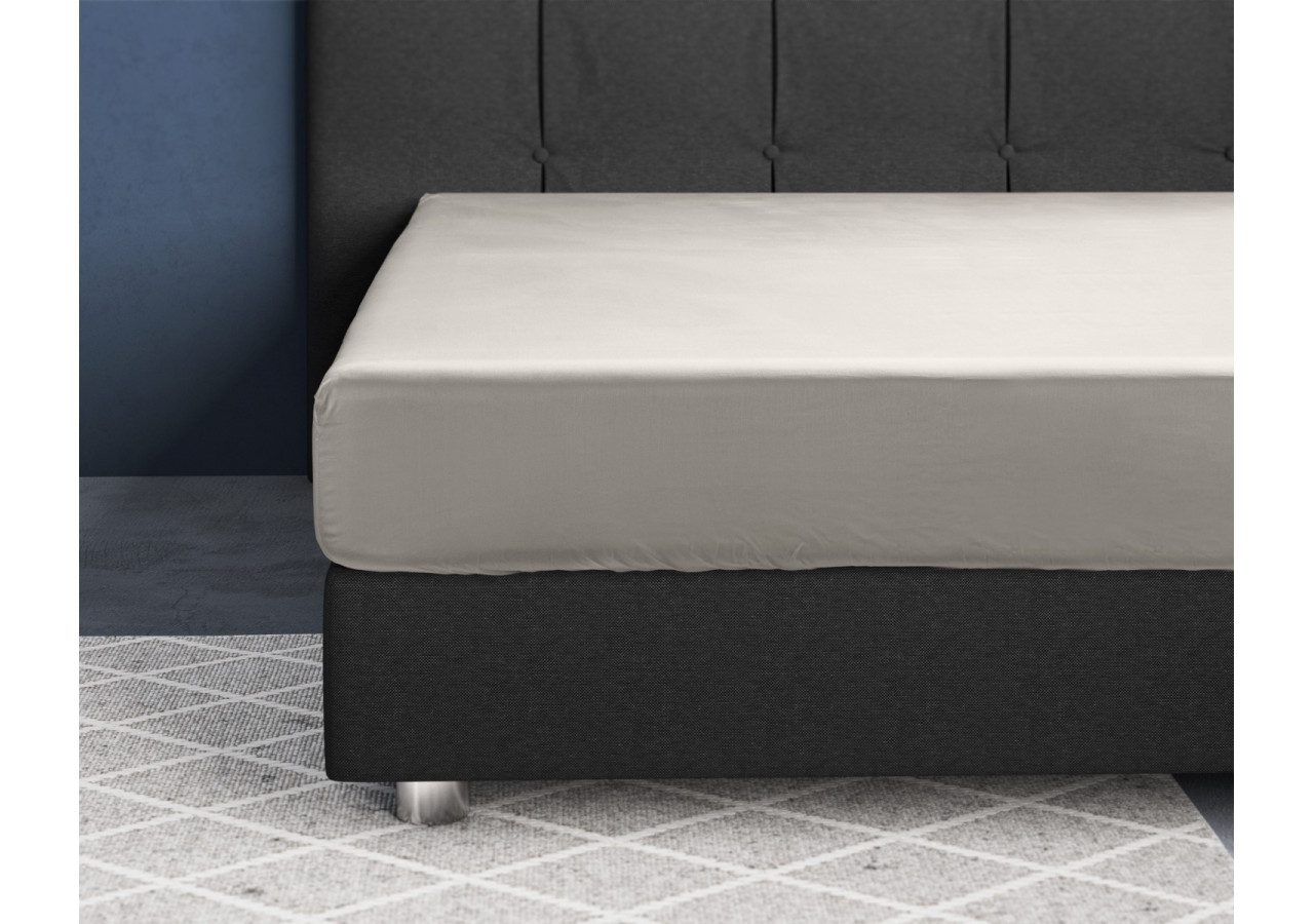 Housse de Matelas Satinée Crème - 90 x 200 cm - 15020959 - Primaviera Deluxe