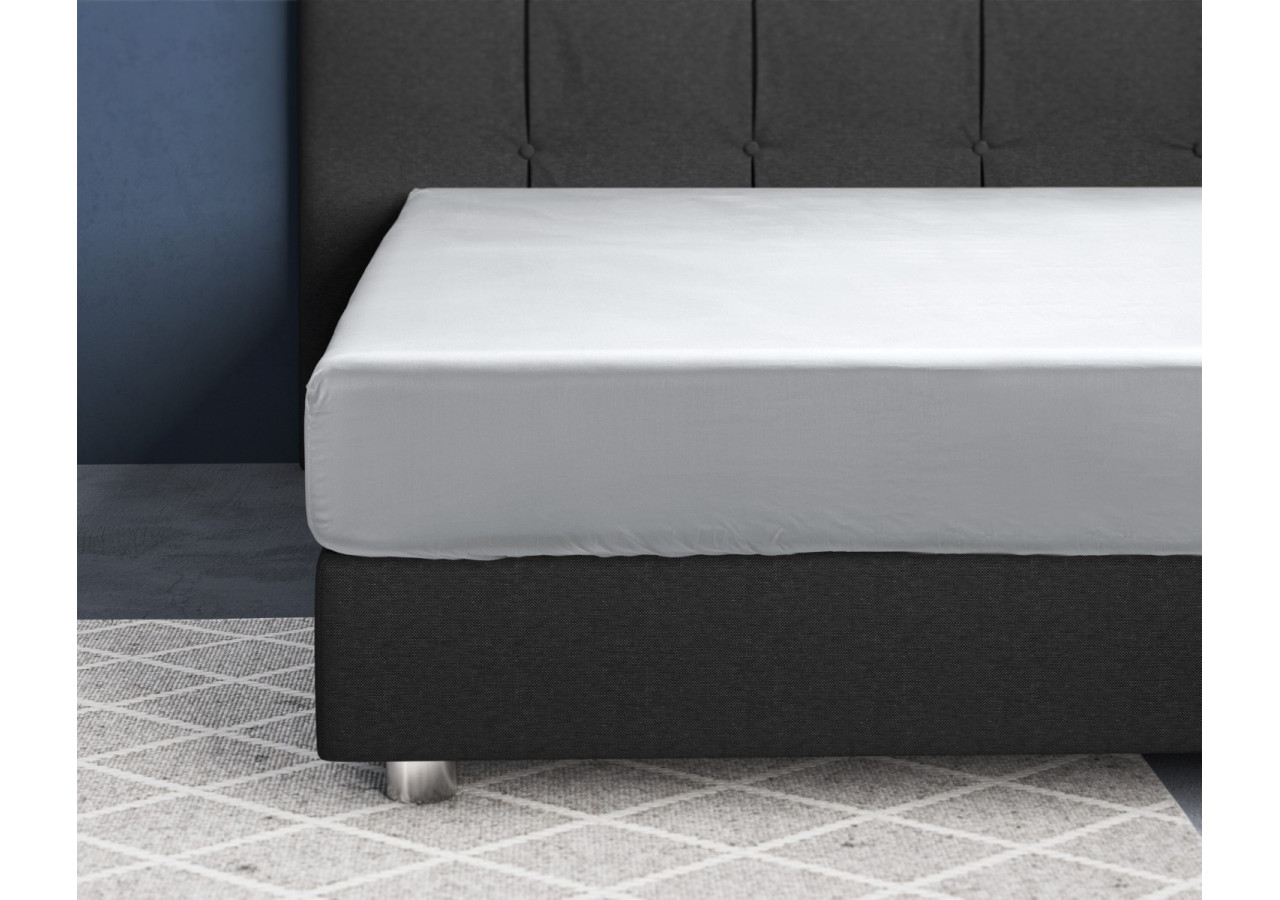 Housse de Matelas Satin Blanc - 180 x 200 cm, Élégance et Confort - 15021001 - Primaviera Deluxe