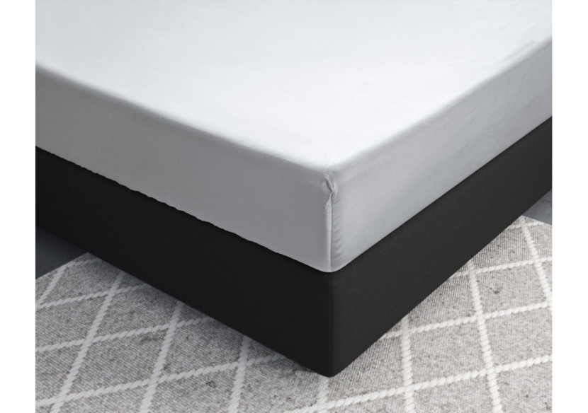 Housse de Matelas Satinée Blanche - 90 x 220 cm - 15020996 - Primaviera Deluxe