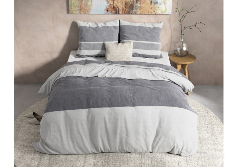 Housse de Couette Flanel Skylar - Anthracite 140 x 220 cm - 15022240 - Dreamhouse Housse de Couette Flanel Skylar - Anthracite 140 x 220 cm - 15022240 - Dreamhouse