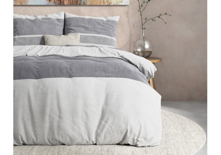 Housse de Couette Flanel Skylar - Anthracite 140 x 220 cm - 15022240 - Dreamhouse 2