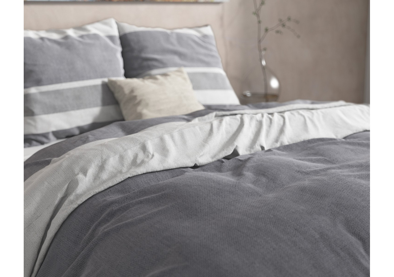 Housse de Couette Flanel Skylar - Anthracite 140 x 220 cm - 15022240 - Dreamhouse