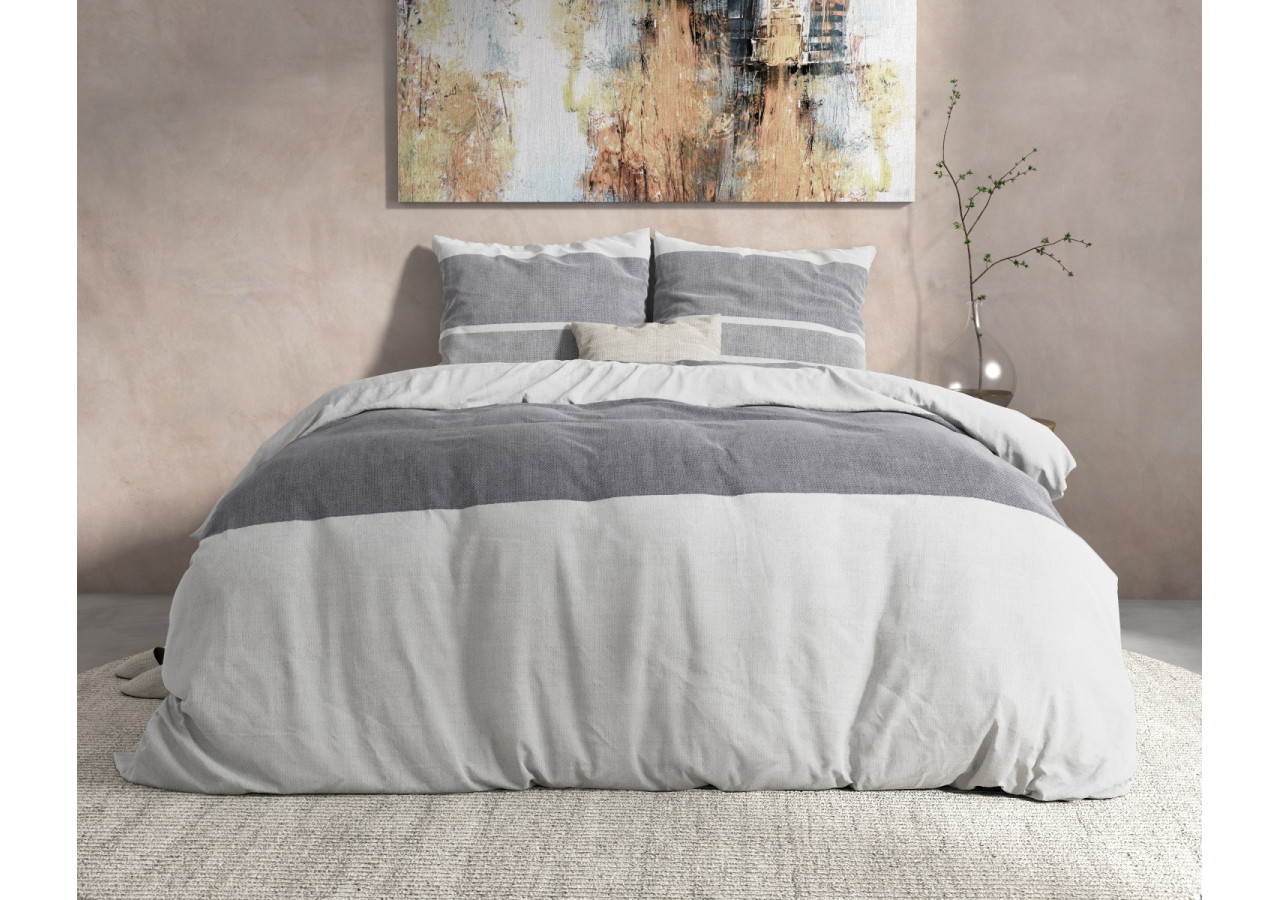 Housse de Couette Flanel Skylar - Anthracite 140 x 220 cm - 15022240 - Dreamhouse