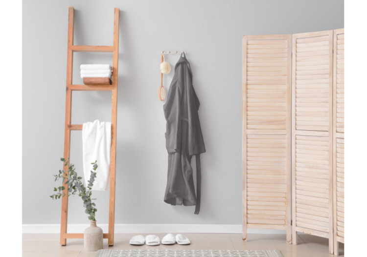 Peignoir Doux en Terry Gris - Taille L-XL, 100% coton - 15023696 - Dreamhouse