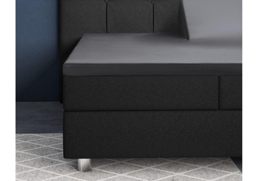 Housse de Matelas Splittopper Satijn - Antracite 180 x 220 cm - 15024007 - Primaviera Deluxe