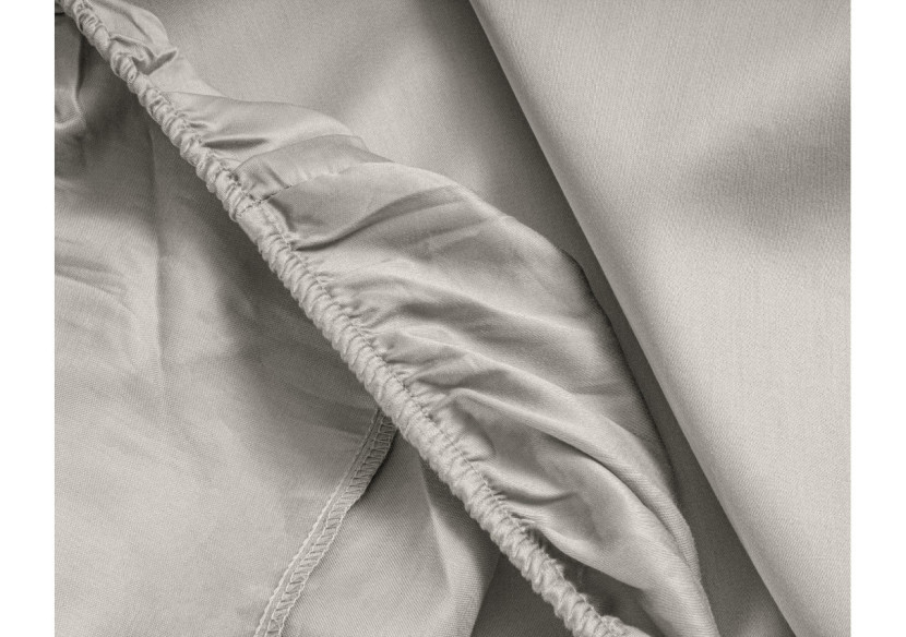 Housse de Matelas Splittopper en Satin - Crème 160 x 200 cm - 15023996 - Primaviera Deluxe