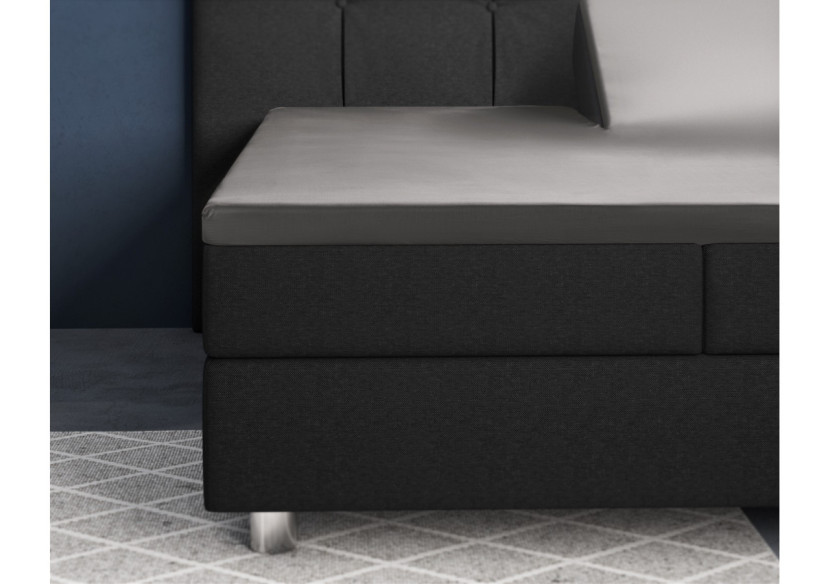 Housse de Matelas Splittopper en Satin Gris - 180 x 220 cm - 15024001 - Primaviera Deluxe