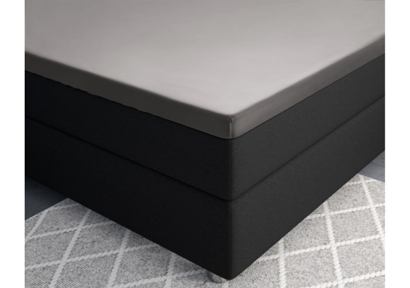 Housse de Matelas Splittopper en Satin Gris - 180 x 220 cm - 15024001 - Primaviera Deluxe