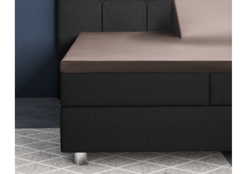 Housse de matelas Splittopper Satijn - Taupe 180 x 200 cm - 15024003 - Primaviera Deluxe