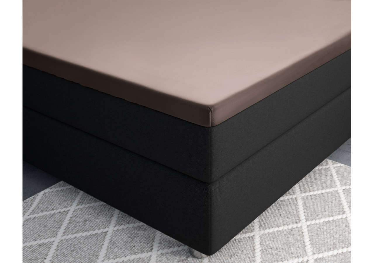 Housse de matelas Splittopper Satijn - Taupe 180 x 220 cm - 15024004 - Primaviera Deluxe