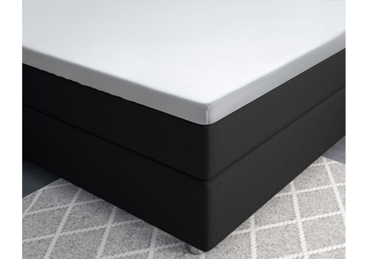 Housse de matelas Splittopper - Coton satiné blanc 180 x 200 cm - 15023994 - Primaviera Deluxe