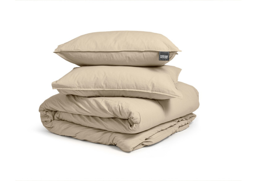Housse de Couette Stone Washed Sable - 240 x 220 cm en Coton - 17014915 - Dreamhouse Housse de Couette Stone Washed Sable - 240 x 220 cm en Coton - 17014915 - Dreamhouse