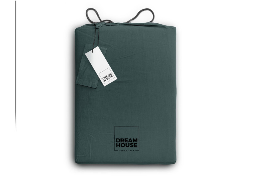 Housse de Couette Stone Washed Vert Foncé - 140 x 220 cm en Coton 100% - 17014919 - Dreamhouse Housse de Couette Stone Washed Vert Foncé - 140 x 220 cm en Coton 100% - 17014919 - Dreamhouse