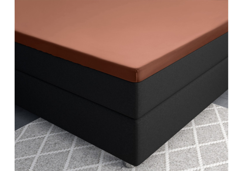 Housse de Matelas Splittopper Satijn - Brun 160 x 200 cm - 17015400 - Primaviera Deluxe