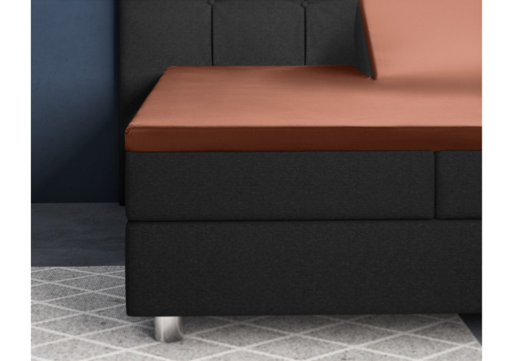 Housse de Matelas Splittopper Satijn - Brun 180 x 200 cm - 17015401 - Primaviera Deluxe