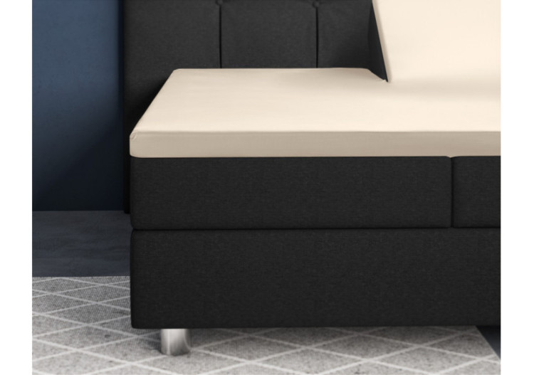 Housse de matelas Splittopper - Coton satiné sable 180 x 200 cm - 17015404 - Primaviera Deluxe