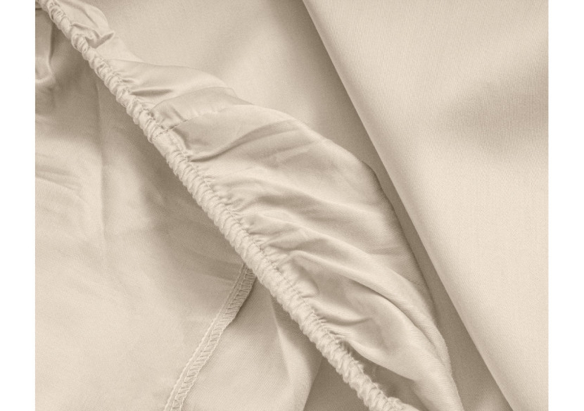 Housse de matelas Splittopper - Coton satiné sable 180 x 200 cm - 17015404 - Primaviera Deluxe