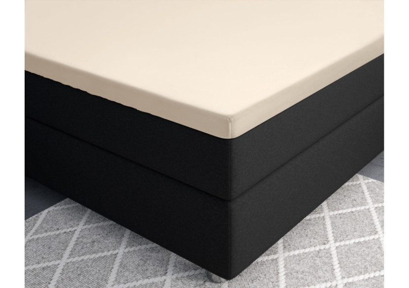 Housse de matelas Splittopper - Coton satiné sable 180 x 220 cm - 17015405 - Primaviera Deluxe