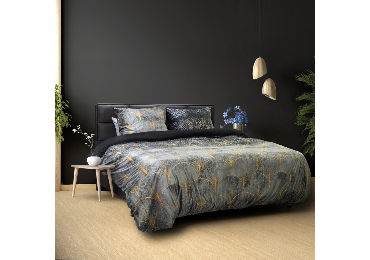 Housse de couette Velvet Mente - 140 x 220 cm en velours et coton - 17015474 - Dreamhouse