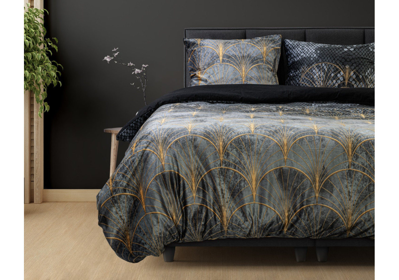 Housse de couette Velvet Mente - 140 x 220 cm en velours et coton - 17015474 - Dreamhouse