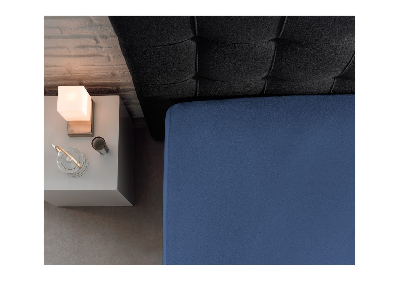 Housse de Matelas Dreamhouse - Jersey Bleu 140 x 200 cm - Enkel Jersey 135 gr. Hoeslaken Blauw 140 x 200 - Royal Textile