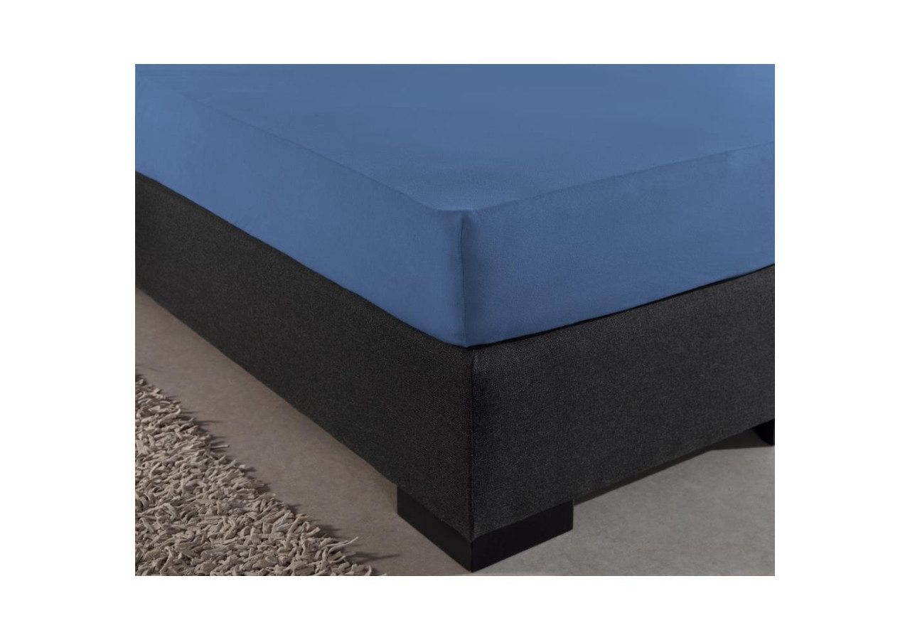 Housse de Matelas Dreamhouse - Jersey Bleu 140 x 200 cm - Enkel Jersey 135 gr. Hoeslaken Blauw 140 x 200 - Royal Textile