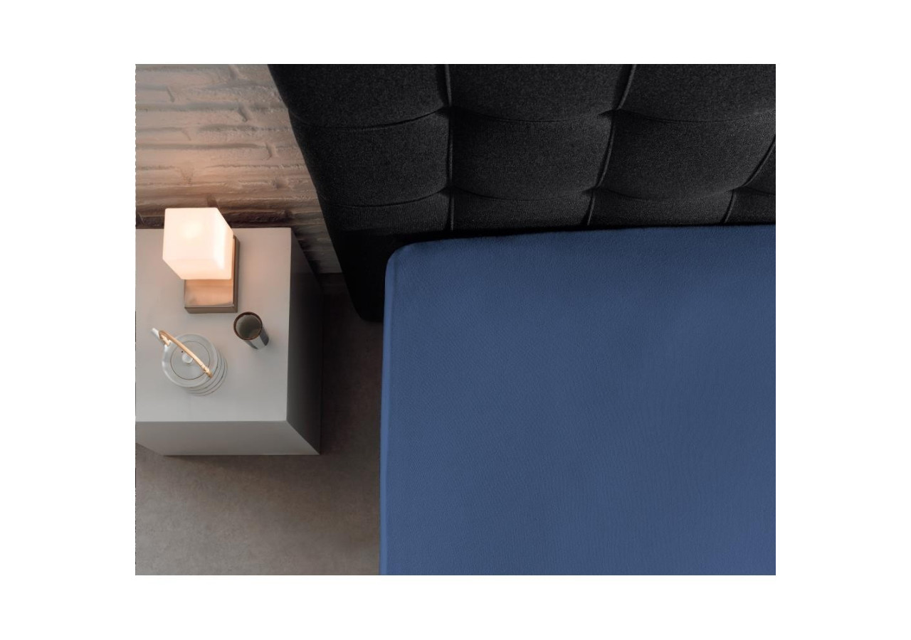 Housse de Matelas Dreamhouse - Jersey Bleu 140 x 200 cm - Enkel Jersey 135 gr. Hoeslaken Blauw 140 x 200 - Royal Textile