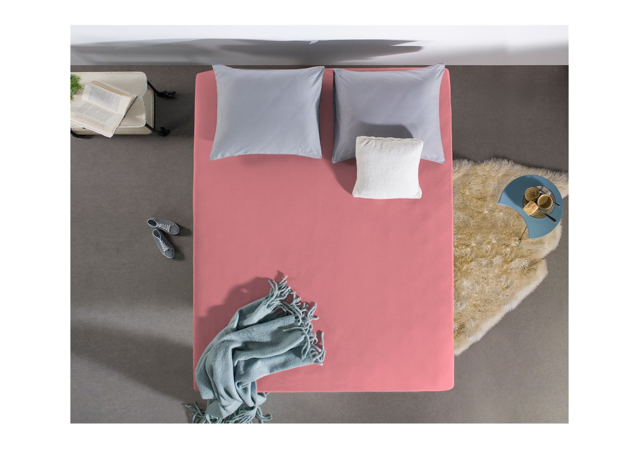 Housse de Matelas Jersey Rose - 140 x 200 cm en Coton Doux - Enkel Jersey 135 gr. Hoeslaken Roze 140 x 200 - Royal Textile