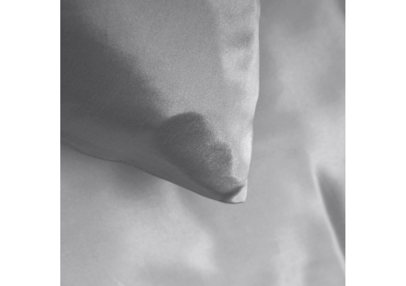 Housse de Couette Élégante Silver - Micropercal Satin 240x220 - Beauty Skin Care Dekbedovertrek Silver 240x220 - Royal Textile