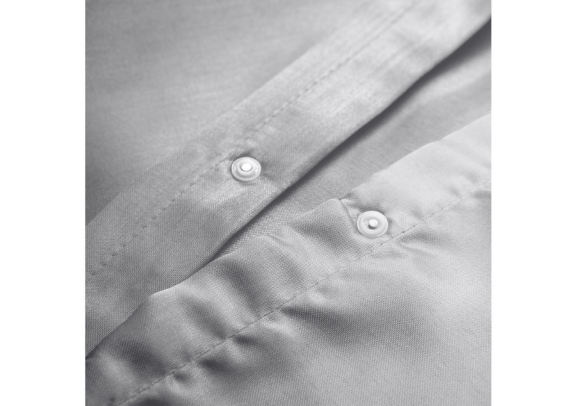 Housse de Couette Élégante Silver - Micropercal Satin 240x220 - Beauty Skin Care Dekbedovertrek Silver 240x220 - Royal Textile