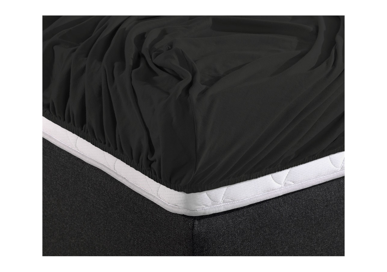 Housse de Matelas Dubbel Jersey - 220 g, Noir 140 x 200/220 cm - Royal Textile