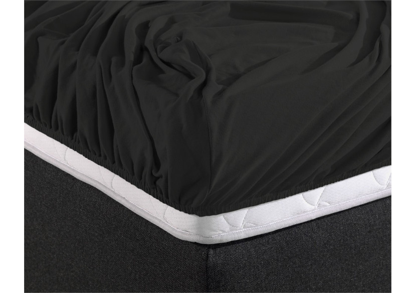 Housse de Matelas Dubbel Jersey - 220 g, Noir 140 x 200/220 cm - Royal Textile