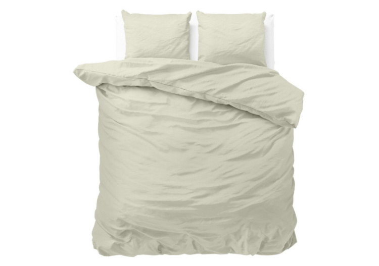 Housse de Couette Satin Point Crème - 240 x 220 cm, Micropercal - 14016329 - Zensation