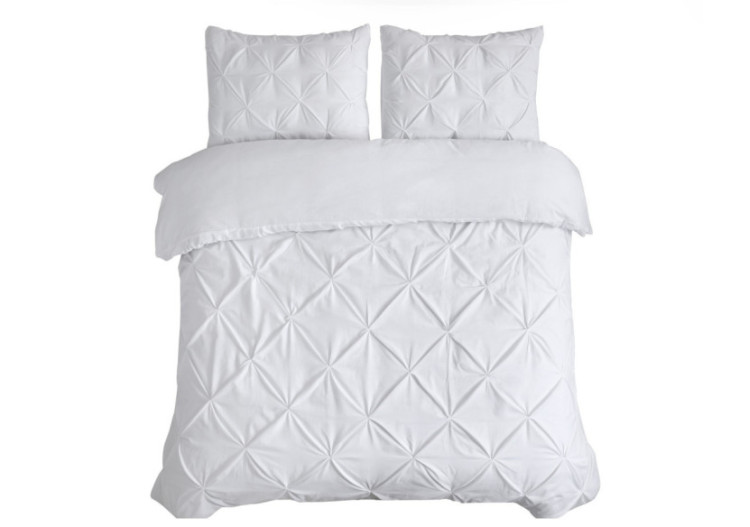 Housse de couette Salvador Blanche - 200 x 220 cm en coton doux - Salvador Wit 200 x 220 - Royal Textile