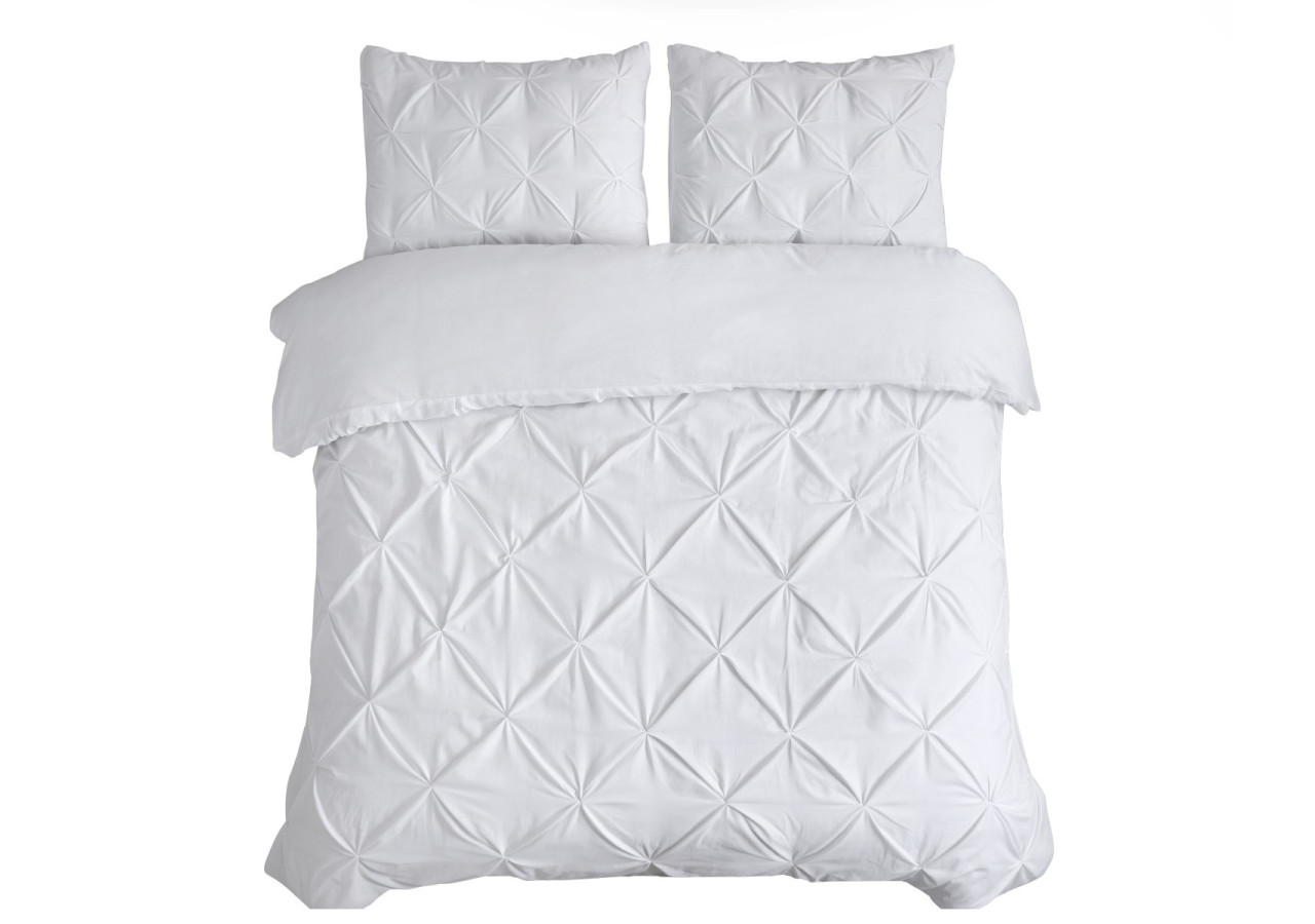 Housse de couette Salvador Blanche - 200 x 220 cm en coton doux - Salvador Wit 200 x 220 - Royal Textile
