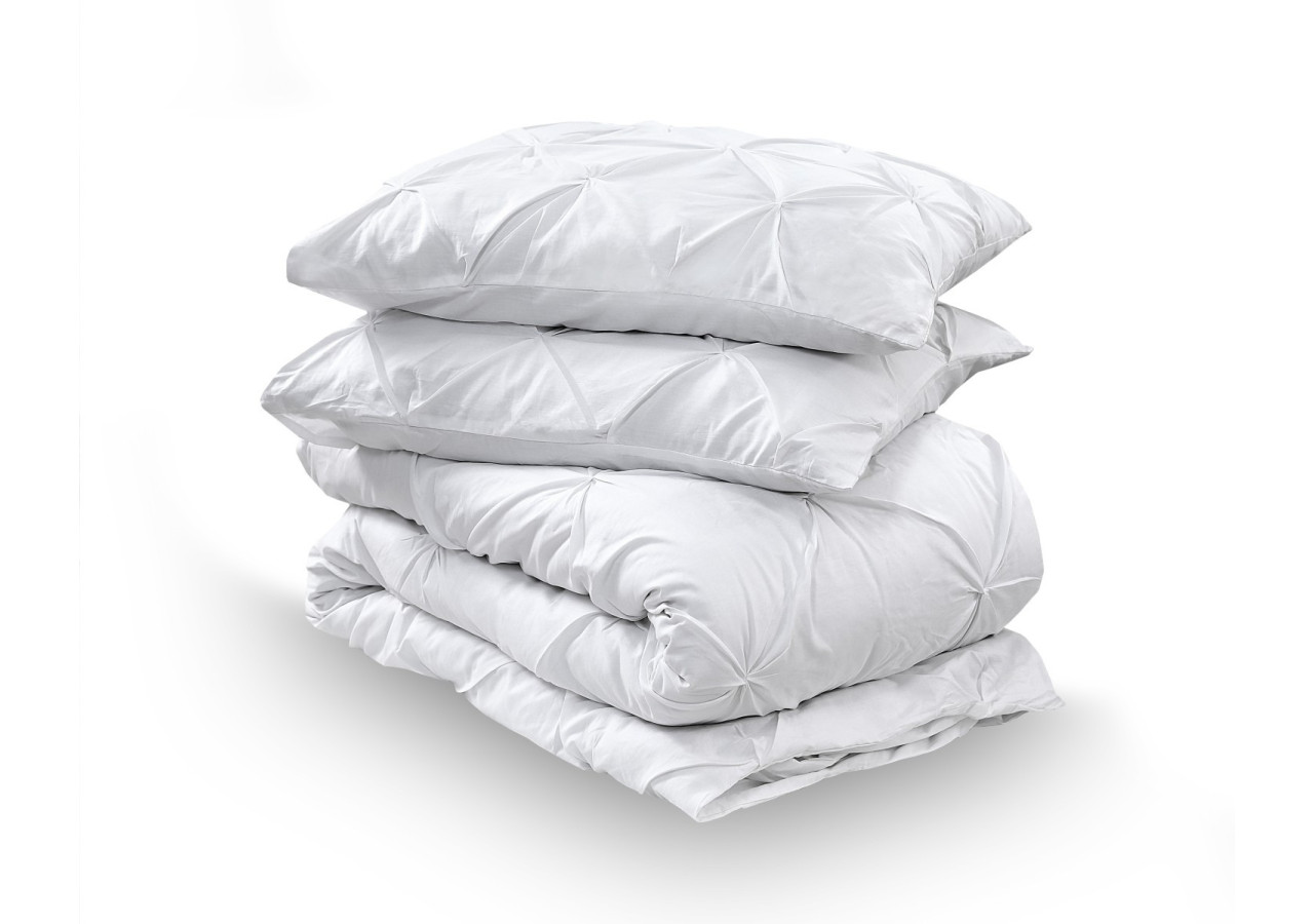 Housse de couette Salvador Blanche - 200 x 220 cm en coton doux - Salvador Wit 200 x 220 - Royal Textile