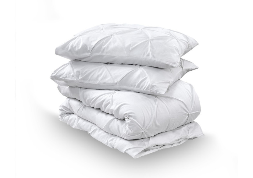 Housse de couette Salvador Blanche - 200 x 220 cm en coton doux - Salvador Wit 200 x 220 - Royal Textile