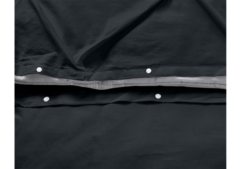 Housse de couette Salvador Noire - 200 x 220 cm en coton doux - Salvador Zwart 200 x 220 - Royal Textile