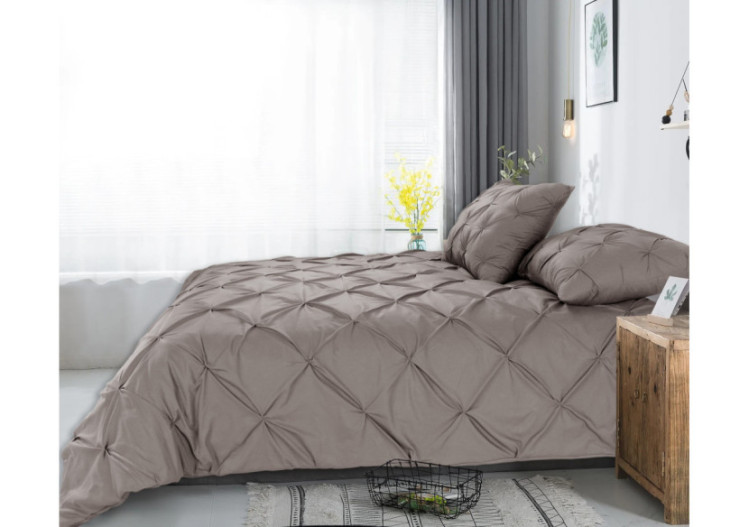 Housse de couette Salvador Taupe - 140 x 220 cm en 100% coton - Salvador Taupe 140 x 220 - Royal Textile 2