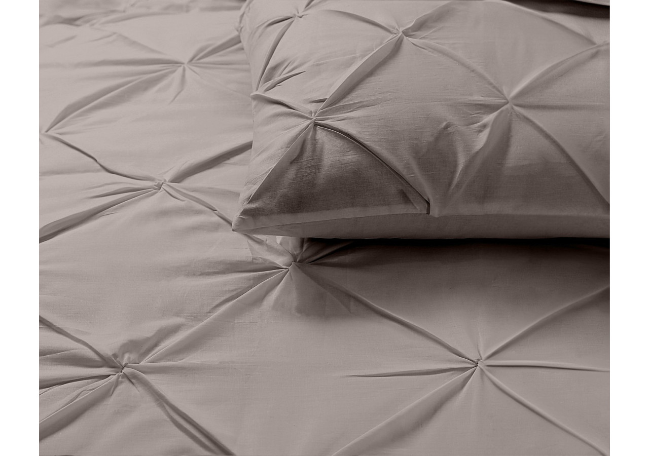 Housse de couette Salvador Taupe - 140 x 220 cm en 100% coton - Salvador Taupe 140 x 220 - Royal Textile