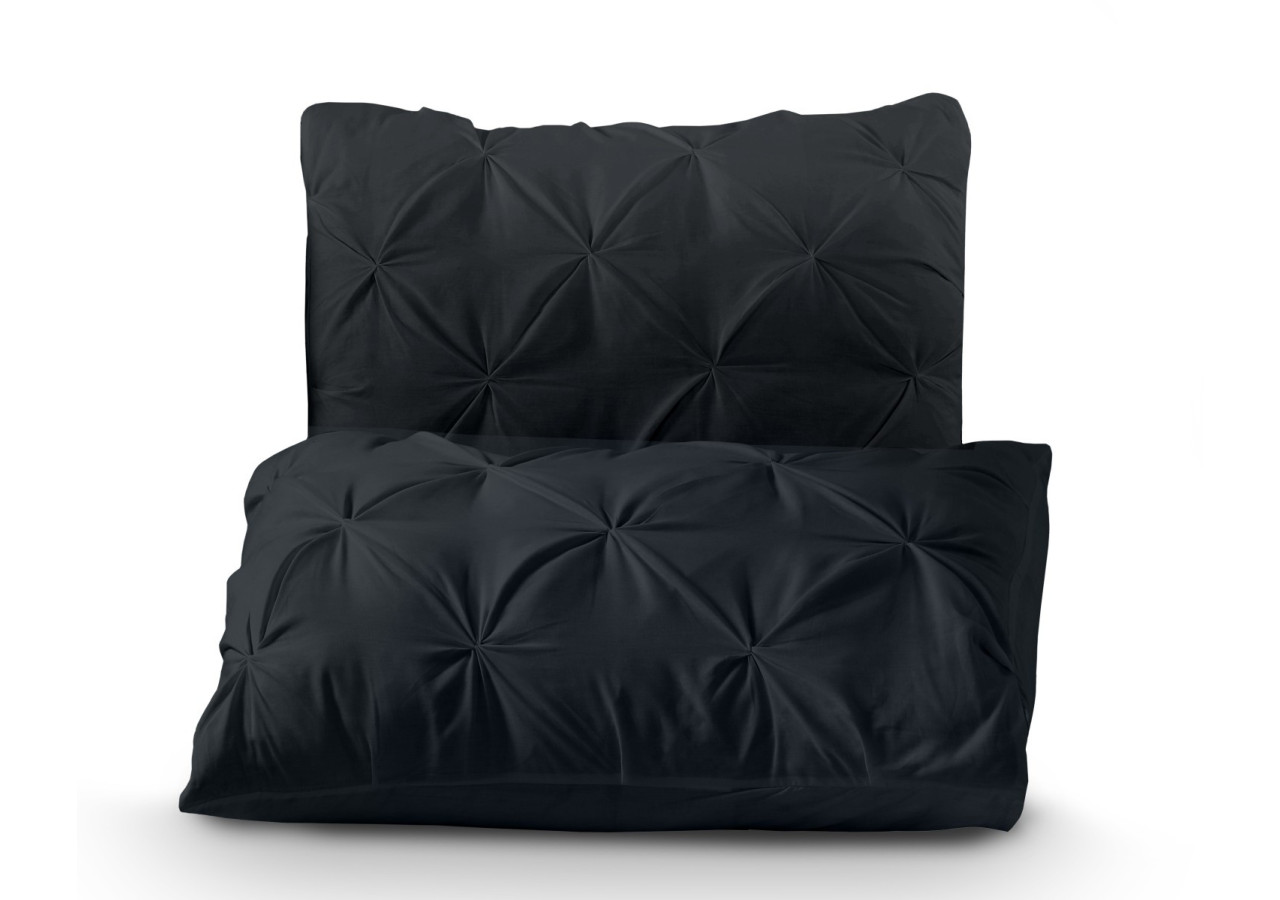 Housse de couette Salvador - 240 x 220, 100% coton, design moderne - Salvador Zwart 240 x 220 - Royal Textile