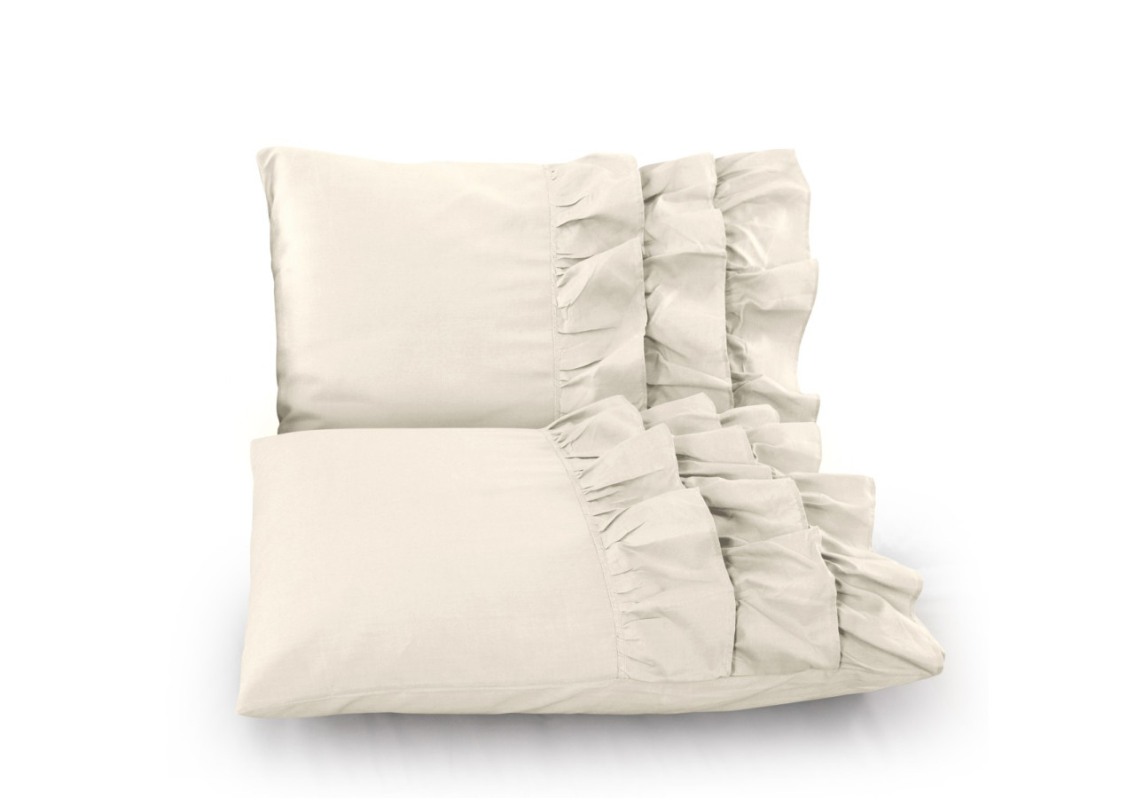 Housse de Couette Cyprus Crème - 200 x 220 cm en Percaline de Coton - Cyprus Creme 200 x 220 - Royal Textile