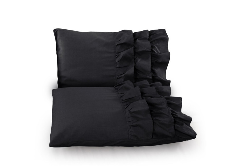 Housse de Couette Cyprus Noir - Percaline 140 x 220 cm - Cyprus Zwart 140 x 220 - Royal Textile