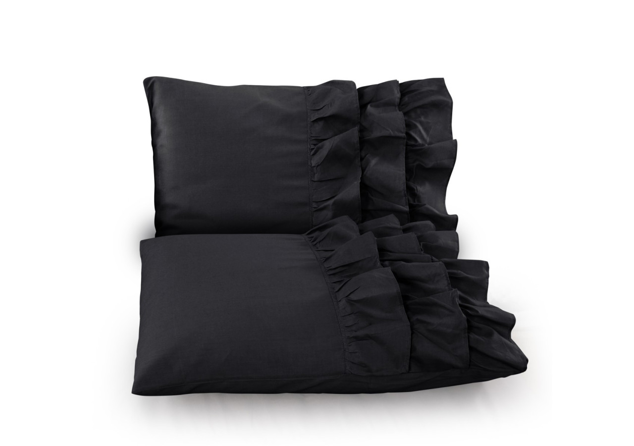 Housse de Couette Cyprus Noir - Percaline 200 x 220 cm - Cyprus Zwart 200 x 220 - Royal Textile