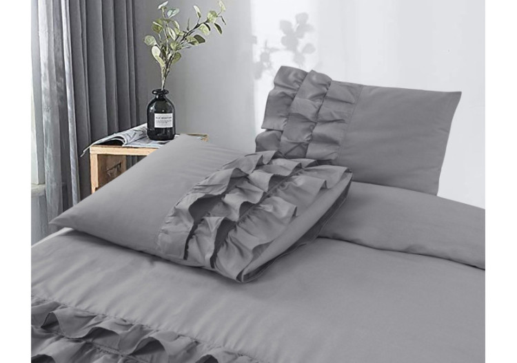 Housse de Couette Cyprus Gris - 200 x 220 cm en Percaline de Coton - Cyprus Grijs 200 x 220 - Royal Textile 2
