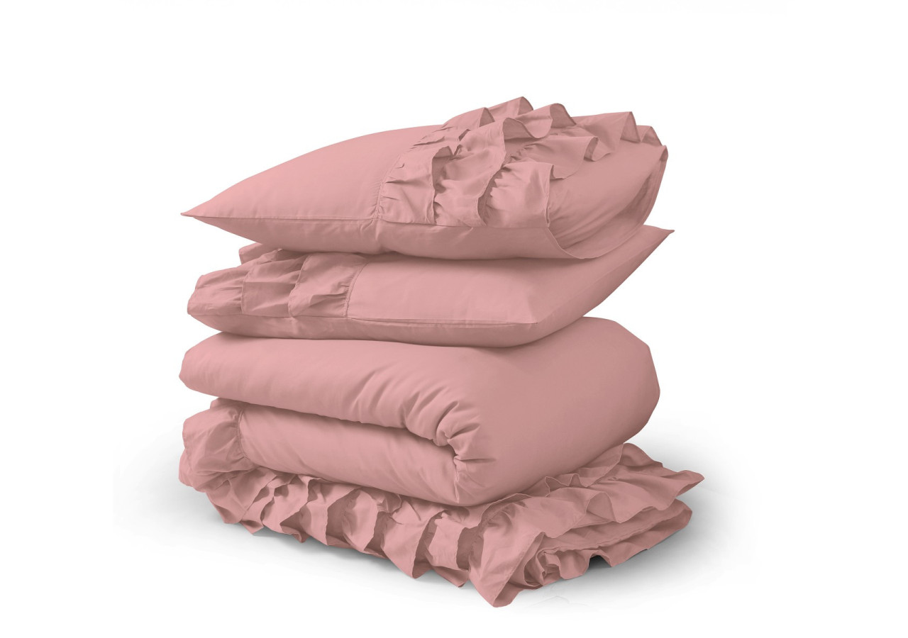 Housse de Couette Cyprus - Percaline Rose 240 x 220 - Cyprus Roze 240 x 220 - Royal Textile