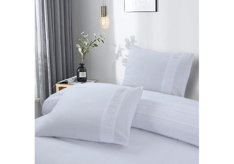 Housse de Couette Bali Blanche - 240 x 220 cm en Coton Premium - Bali Wit 240 x 220 - Royal Textile 2