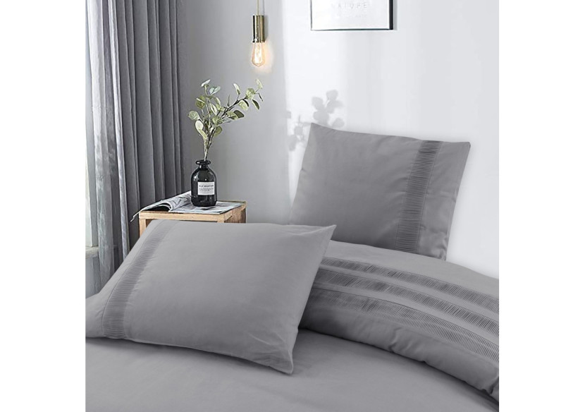 Housse de Couette Bali Grise - 200 x 220 cm, Élégance et Confort - Bali Grijs 200 x 220 - Royal Textile