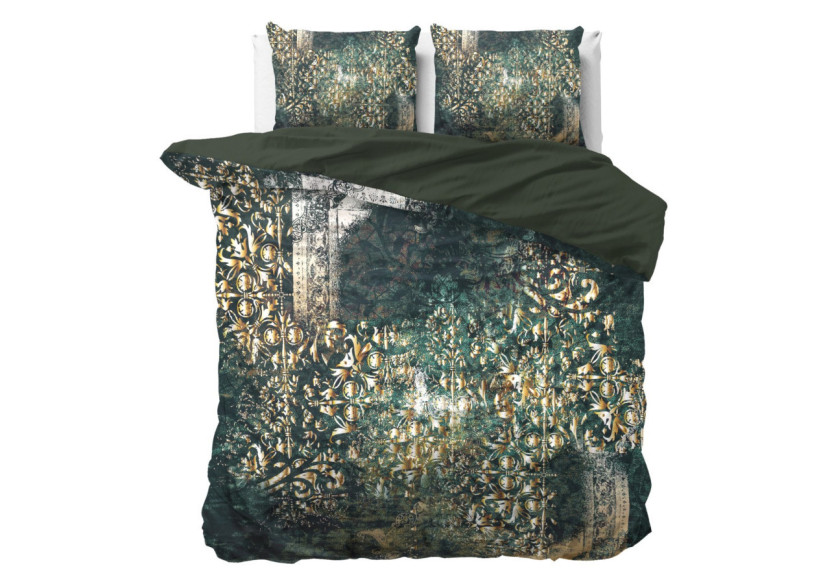 Housse de Couette Nairobi Green - 240 x 220 cm en Satin de Coton - 14023418 - Dreamhouse